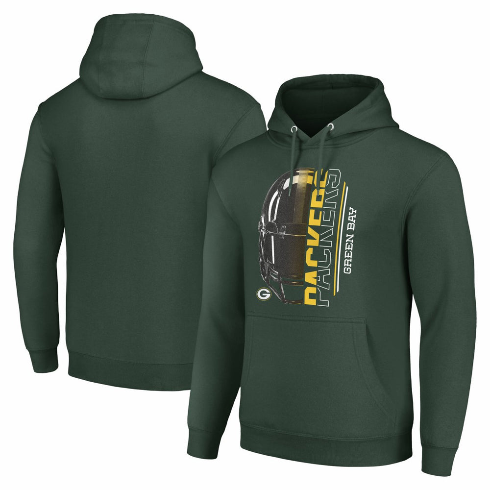 Green Bay Packers Starter Unisex Half Helmet Logo Pullover Hoodie Green - NFL