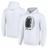 Detroit Lions Starter Unisex Half Helmet Logo Pullover Hoodie White - NFL