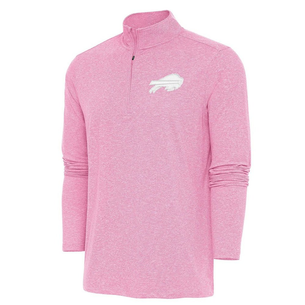 Buffalo Bills Antigua Hunk Quarter-Zip Pullover Top Pink - NFL