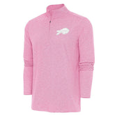Buffalo Bills Antigua Hunk Quarter-Zip Pullover Top Pink - NFL