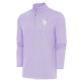 Minnesota Vikings Antigua Hunk Quarter-Zip Pullover Top Lavender - NFL
