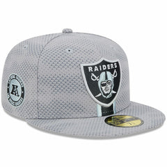Las Vegas Raiders New Era 2024 Sideline 59FIFTY Fitted Hat Gray - NFL