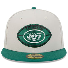 New York Jets New Era 2024 Sideline Historic 59FIFTY Fitted Hat Stone/Green - NFL