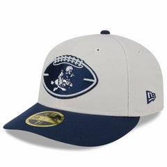Dallas Cowboys New Era Male 2024 Sideline Historic Low Profile 59FIFTY Fitted Hat Stone/Navy - NFL