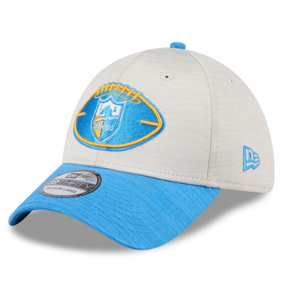 Los Angeles Chargers New Era 2024 Sideline Historic 39THIRTY Flex Hat Stone/Blue - NFL