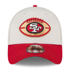 San Francisco 49ers New Era 2024 Sideline Historic 39THIRTY Flex Hat Stone/Scarlet - NFL