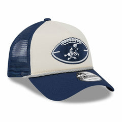 Dallas Cowboys New Era 2024 Sideline Historic 9FORTY A-Frame Trucker Adjustable Hat Stone/Navy - NFL