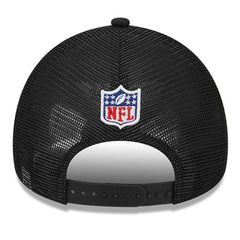 Philadelphia Eagles New Era 2024 Sideline Historic 9FORTY A-Frame Trucker Adjustable Hat Stone/Black - NFL