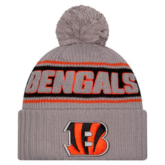 Cincinnati Bengals New Era 2024 Sideline Sport Cuffed Knit Hat with Pom Gray - NFL