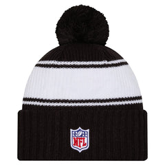 New York Jets New Era Youth 2024/25 Sideline Cuffed Knit Hat with Pom Black - NFL