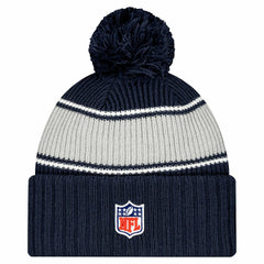 Dallas Cowboys New Era Youth 2024/25 Sideline Cuffed Knit Hat with Pom Navy - NFL