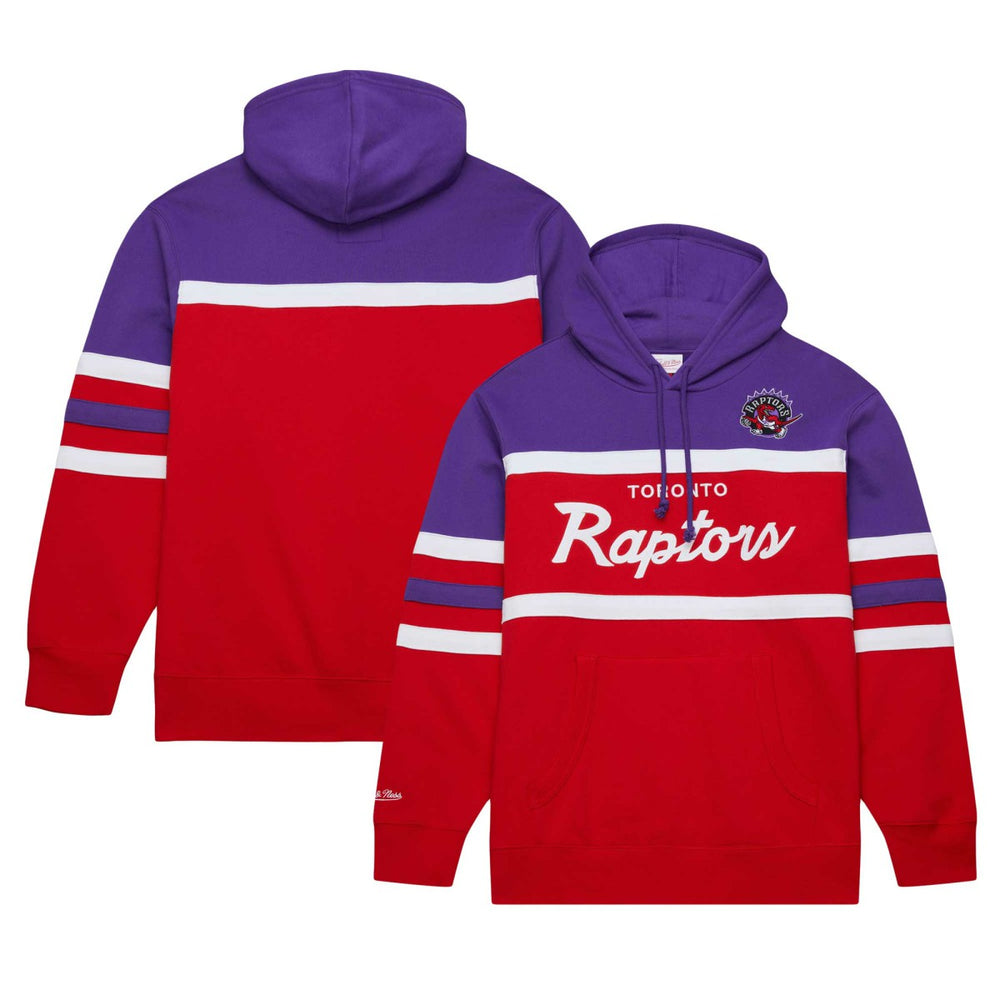 Mitchell & Ness - Toronto Raptors Head Coach Pullover Hoodie - Red/Purple