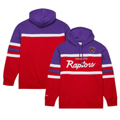 Mitchell & Ness - Toronto Raptors Head Coach Pullover Hoodie - Red/Purple
