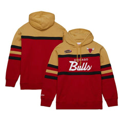 Mitchell & Ness - Chicago Bulls Head Coach Pullover Hoodie - Red/Gold