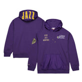 Mitchell & Ness - Utah Jazz Team OG 2.0 Vintage Logo Fleece Pullover Hoodie - Purple