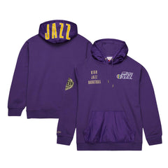 Mitchell & Ness - Utah Jazz Team OG 2.0 Vintage Logo Fleece Pullover Hoodie - Purple