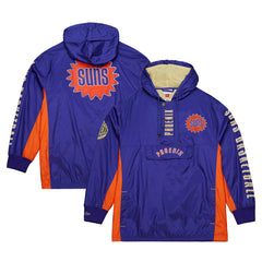 Mitchell & Ness - Phoenix Suns Team OG 2.0 Vintage Logo Anorak Windbreaker Quarter-Zip Jacket - Purple