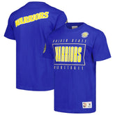 Mitchell & Ness - Golden State Warriors Hardwood Classics Team OG 2.0 Premium Vintage Logo T-Shirt - Royal