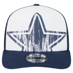 New Era Dallas Cowboys Distressed 9FIFTY A-Frame Snapback Hat White/Navy - NFL
