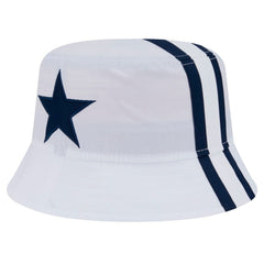 Dallas Cowboys New Era Helmet Bucket Hat White - NFL