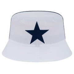 Dallas Cowboys New Era Helmet Bucket Hat White - NFL