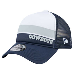 Dallas Cowboys New Era Youth Sport Night Color Block 9FORTY A-Frame Trucker Adjustable Hat White/Navy - NFL