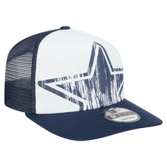 Dallas Cowboys New Era Youth Distressed 9FIFTY A-Frame Snapback Hat White/Navy - NFL