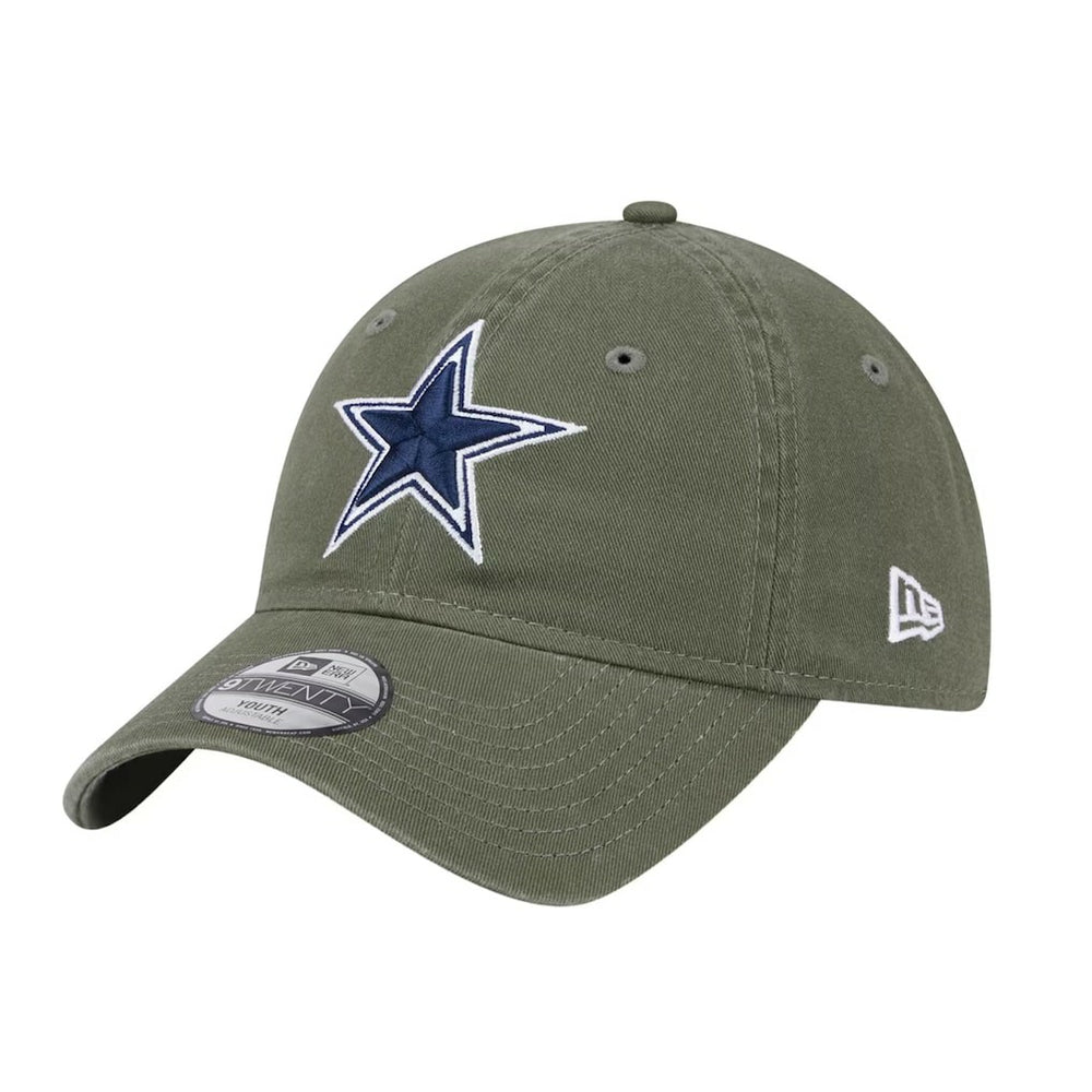 Dallas Cowboys New Era Youth Main 9TWENTY Adjustable Hat Olive - NFL