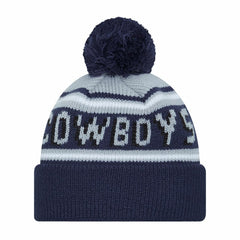 Dallas Cowboys New Era Preschool Main Wordmark Cuffed Knit Hat with Pom Navy - NFL
