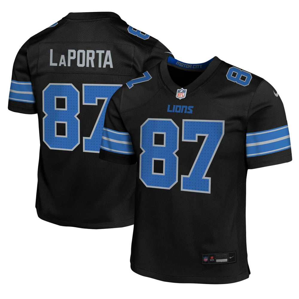 Sam LaPorta Detroit Lions Youth Game Jersey Black - Nike