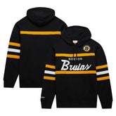 Boston Bruins Mitchell & Ness Head Coach Pullover Hoodie Black