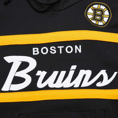 Boston Bruins Mitchell & Ness Head Coach Pullover Hoodie Black