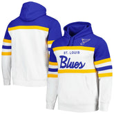St. Louis Blues - Mitchell & Ness Head Coach Pullover Hoodie White/Blue
