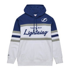Tampa Bay Lightning - Mitchell & Ness Head Coach Pullover Hoodie White/Blue