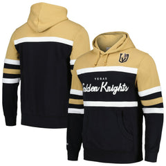 Vegas Golden Knights Mitchell & Ness Head Coach Pullover Hoodie Black/Gold