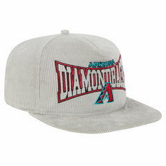 New Era Arizona Diamondbacks Gray Corduroy Golfer Snapback Hat Sale