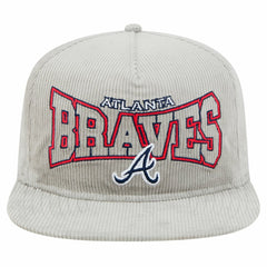 New Era Atlanta Braves Gray Corduroy Golfer Snapback Hat On Sale