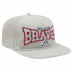 New Era Atlanta Braves Gray Corduroy Golfer Snapback Hat On Sale