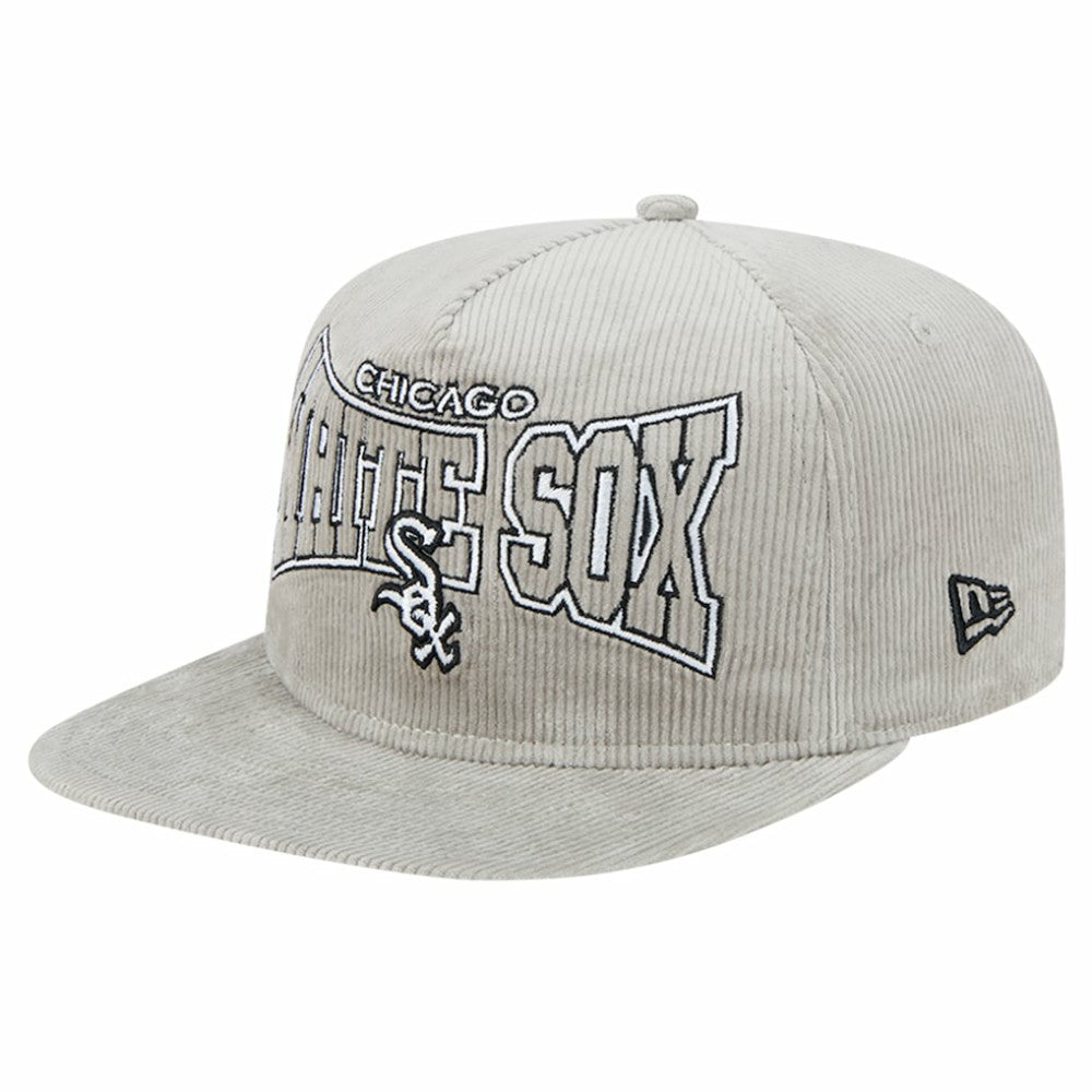 New Era Chicago White Sox Gray Corduroy Golfer Snapback Hat for sale