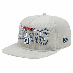 New Era Detroit Tigers Gray Corduroy Golfer Snapback Hat Lifestyle