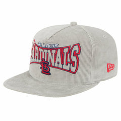 New Era St. Louis Cardinals Gray Corduroy Golfer Snapback Hat discount