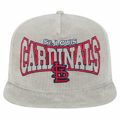New Era St. Louis Cardinals Gray Corduroy Golfer Snapback Hat discount