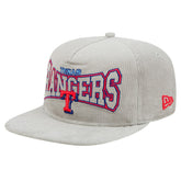 New Era Texas Rangers Gray Corduroy Golfer Snapback Hat for sale