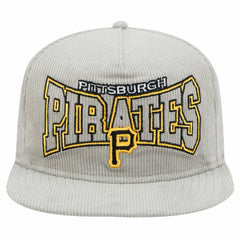 New Era Pittsburgh Pirates Gray Corduroy Golfer Snapback Hat Sale