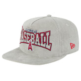 New Era Los Angeles Angels Gray Corduroy Golfer Snapback Hat Lifestyle