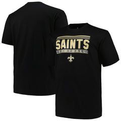 New Orleans Saints Big & Tall Pop T-Shirt Black - Fanatics