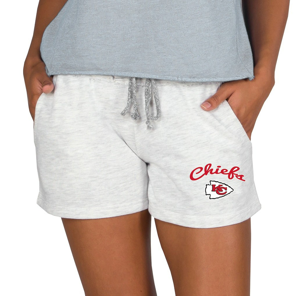 Kansas City Chiefs Concepts Sport Women's Mainstream Terry Lounge Shorts Oatmeal - NFL
