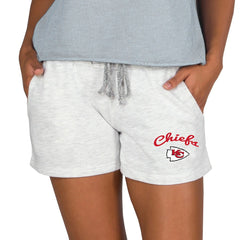 Kansas City Chiefs Concepts Sport Women's Mainstream Terry Lounge Shorts Oatmeal - NFL