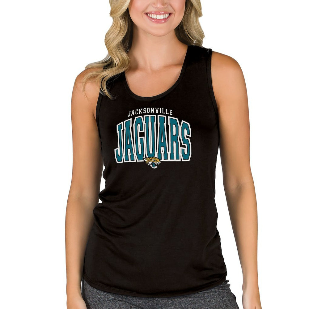 Jacksonville Jaguars Concepts Sport Women's Marathon Racer Back Tank Top Black - NFL