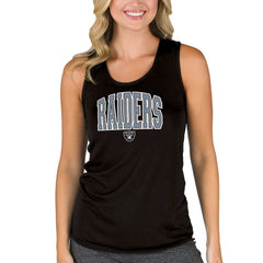 Las Vegas Raiders Concepts Sport Women's Marathon Racer Back Tank Top Black - NFL